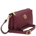 Sia Clutch aus Weichem Leder Bordeaux TL142479