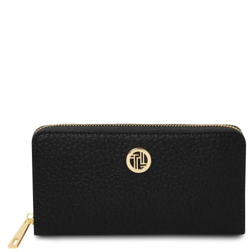 Financier Exclusive zip Around Leather Wallet Черный TL142494