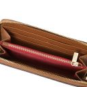 Financier Elegante Cartera en Piel con Cremallera en el Contorno Cognac TL142494