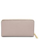 Financier Elegante Cartera en Piel con Cremallera en el Contorno Beige TL142494