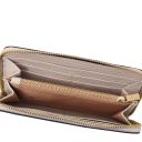Financier Elegante Cartera en Piel con Cremallera en el Contorno Beige TL142494