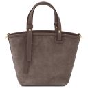 Glacette Borsa Secchiello in Pelle Scamosciata Talpa scuro TL142261