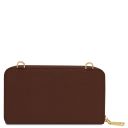 Urania Leather Wallet/phone Holder With Strap Coffee TL142433