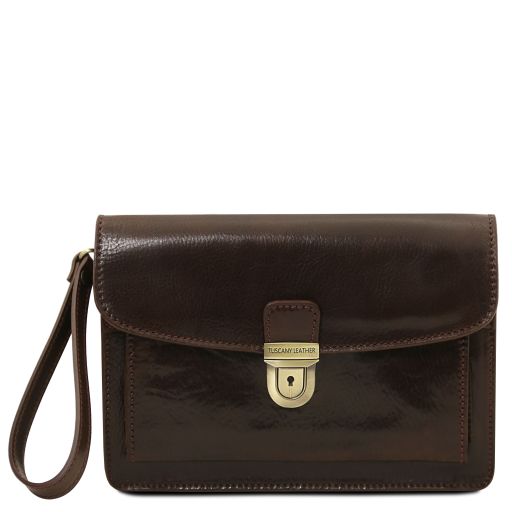 Max Sacoche en Cuir Marron foncé TL8075
