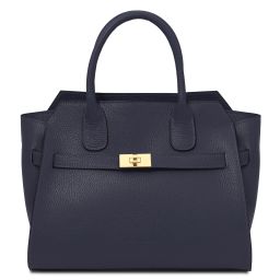 Origami Leather Tote Темно-синий TL142507