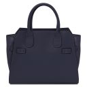 Origami Handtasche aus Leder Dunkelblau TL142507