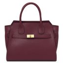 Origami Handtasche aus Leder Bordeaux TL142507