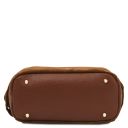 Nomade Sac à épaule en Cuir Daim et Franges Marron TL142512
