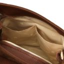 Nomade Sac à épaule en Cuir Daim et Franges Marron TL142512