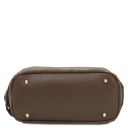 Nomade Sac à épaule en Cuir Daim et Franges Taupe foncé TL142512