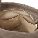 Nomade Sac à épaule en Cuir Daim et Franges Taupe foncé TL142512