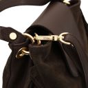 Nomade Suede Leather Fringe Shoulder bag Dark Brown TL142512