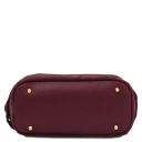 Nomade Sac à épaule en Cuir Daim et Franges Bordeaux TL142512