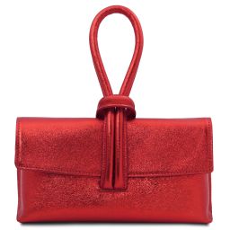 TL Bag Bolso Noche en Piel Metallic Rojo TL141993