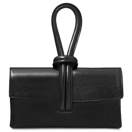 TL Bag Sac à Main en Cuir Metallic Noir TL141993