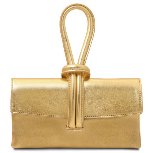 TL Bag Pochette in Pelle Metallic Oro TL141993