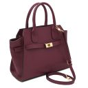 Origami Handtasche aus Leder Bordeaux TL142507