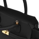 Origami Handtasche aus Leder Schwarz TL142507