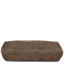 Nomade Sac à Main en Cuir Daim et Franges Taupe foncé TL142496