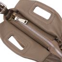 Nomade Sac à Main en Cuir Daim et Franges Taupe foncé TL142496