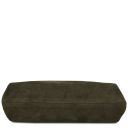 Nomade Suede Leather Fringe Clutch Forest Green TL142496