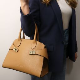 Coccola Borsa a Mano in Pelle Cognac TL142421