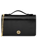 Opera Bolso Noche en Piel Metallic et Bandolera de Cadena Negro TL142519