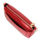 Parfait Metallic Leather Clutch Red TL142543