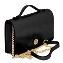 Opera Bolso Noche en Piel Metallic et Bandolera de Cadena Negro TL142519