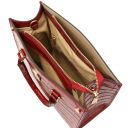 Croque Croc Print Leather Handbag Red TL142504