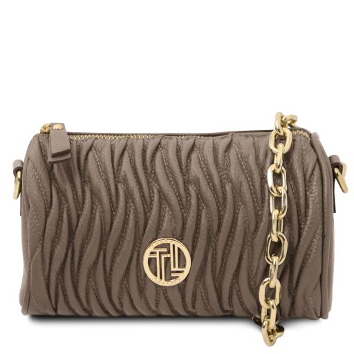 Chantilly Mini Bowling Leather bag Темный серо-коричневый TL142493
