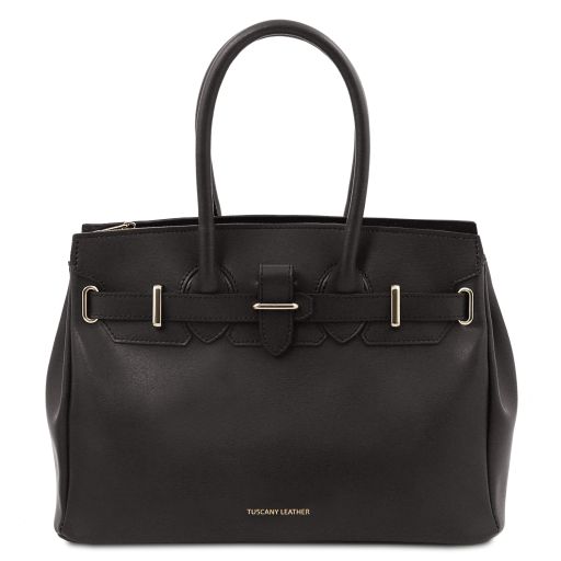 TL Bag Sac à Main en Cuir Noir TL142174