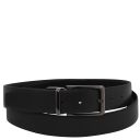 Ceinture élégante Réversible 35mm en Cuir Lisse Noir TL142542