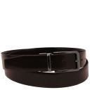 Elegant Double-sided Brushed Leather Belt 35mm Темно-коричневый TL142540