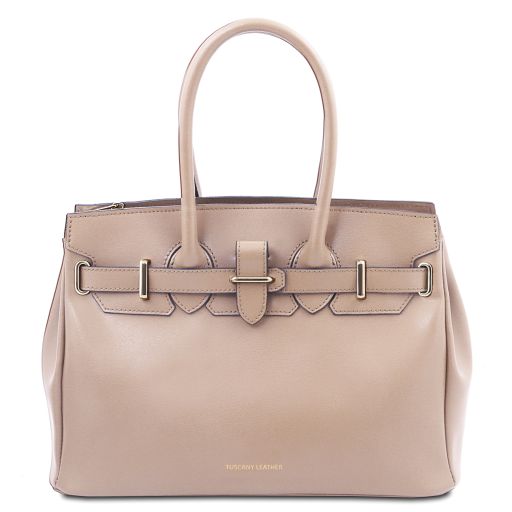 TL Bag Leather Handbag Nude TL142174