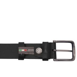 Cinturón de Piel Artesanal de 35mm Para Vaqueros Negro TL142526