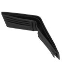 Exklusive Herren Brieftasche aus Leder mit 2 Scheinfächern und Münzfach Schwarz TL142552