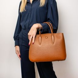 Camelia Leather Handbag Коньяк TL141728