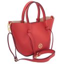 Legame Bolso a Mano en Piel - Misura Pequeña Rojo Coral TL142482