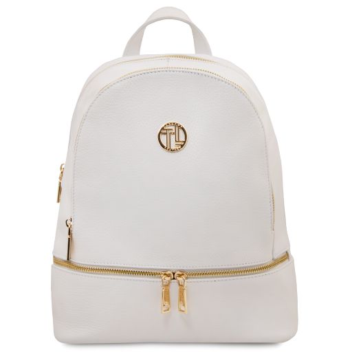 TL Bag Sac à dos en Cuir Souple Blanc TL142280