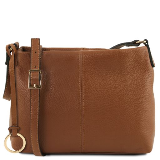 TL Bag Umhängetasche aus Weichem Leder Cognac TL141720