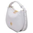 Hoblò Handtasche aus Weichem Leder Weiß TL142563
