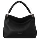 TL Bag Schultertasche aus Weichem Leder Schwarz TL142087