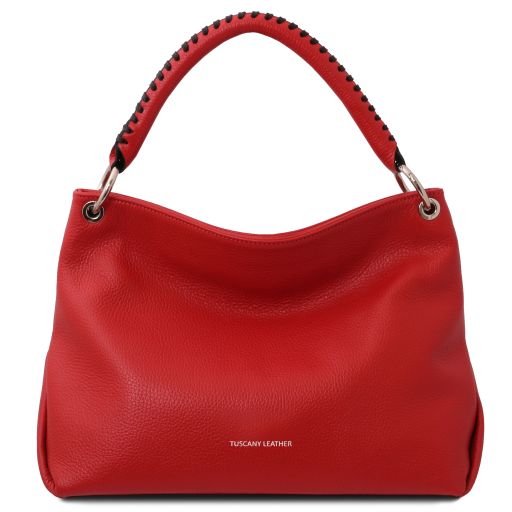 TL Bag Borsa al Hombro en Piel Suave Rojo Lipstick TL142087