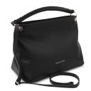 TL Bag Schultertasche aus Weichem Leder Schwarz TL142087