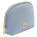 Vera Kosmetiktasche aus Weichem Leder Himmelblau TL142438