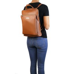 TL Bag Soft Leather Backpack for Women Бежевый TL141682