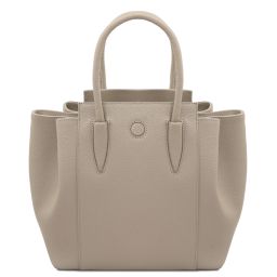 Tulipan Leather Handbag Светлый серо-коричневый TL141727