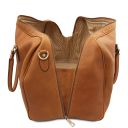 Lisbona Дорожная кожаная сумка-даффл - Большой размер Телесный TL142557