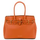 TL Bag Bolso a Mano en Piel Naranja TL142174